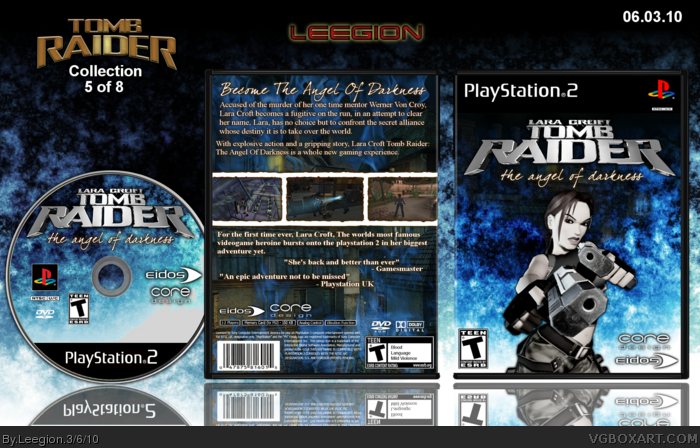 Tomb Raider: The Angel Of Darkness box art cover