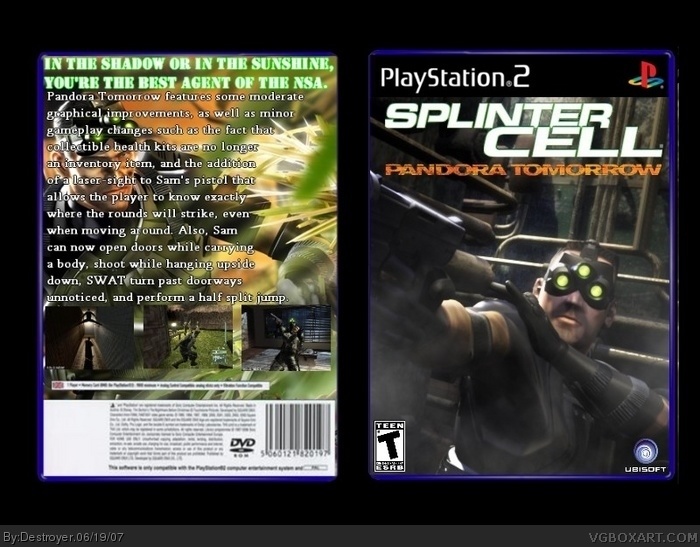 Tom Clancy's Splinter Cell: Pandora Tomorrow box art cover