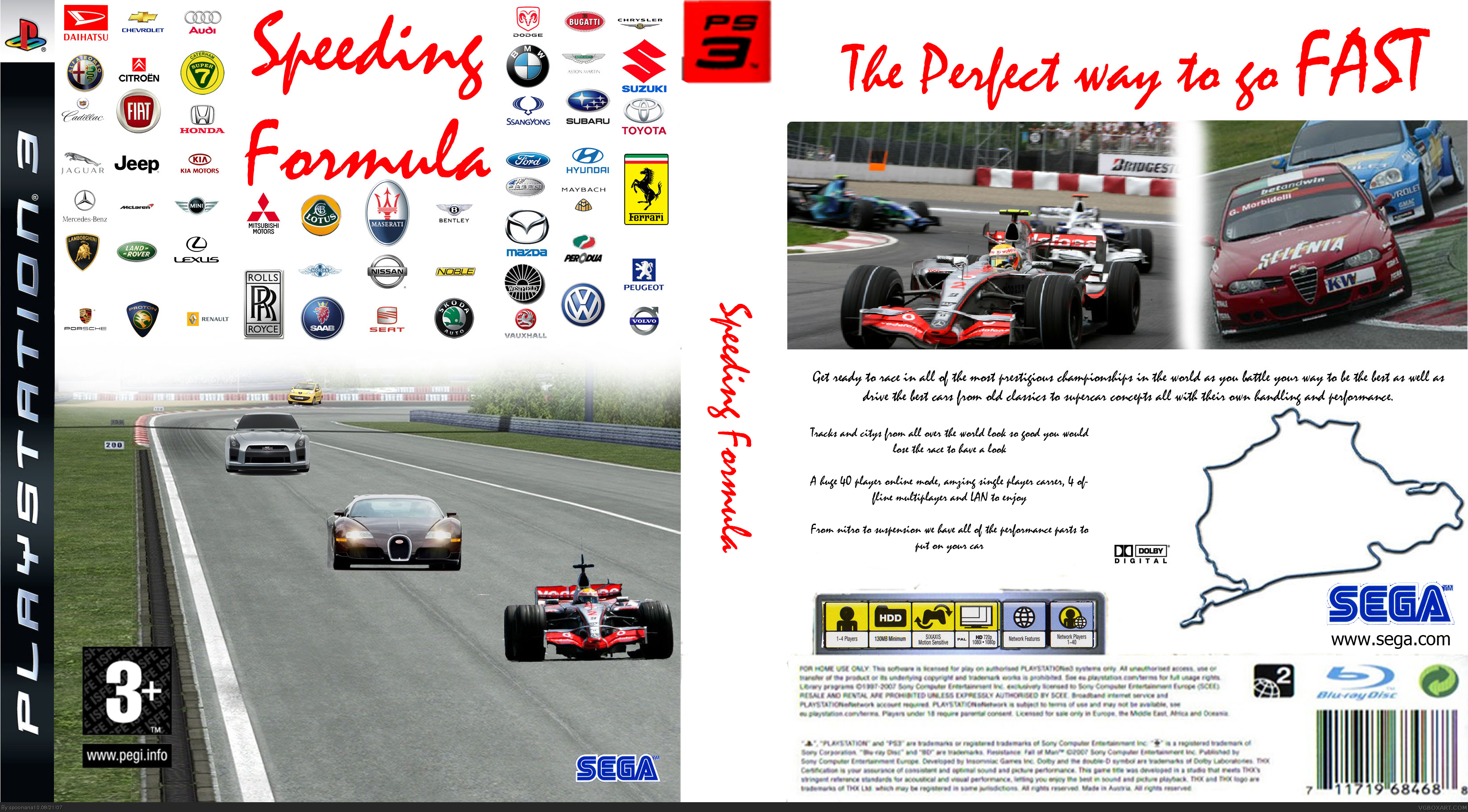 Speeding Formula box cover