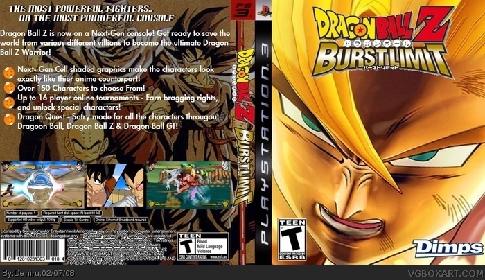 DragonBall Z Burst Limit PlayStation 3 Box Art Cover by Deniru