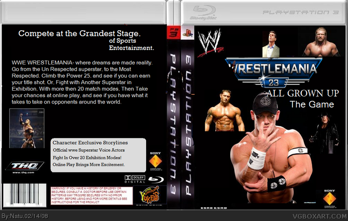 WWE Wrestlemania 23 box art cover