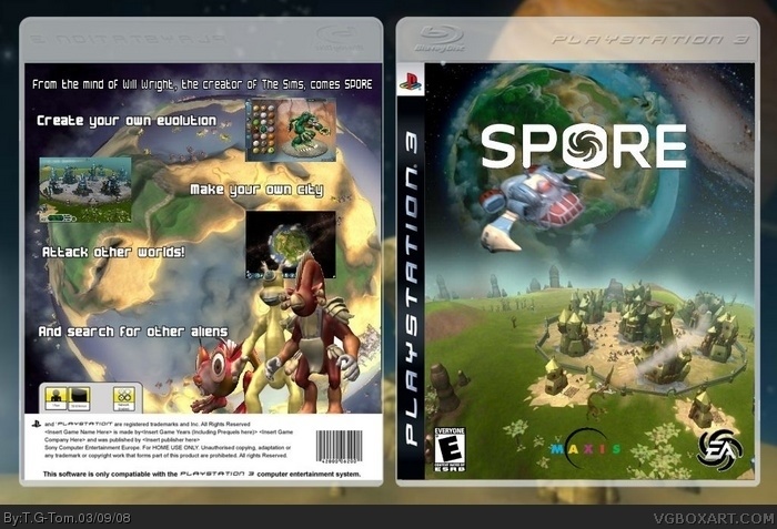 Spore PlayStation 3 Cover by