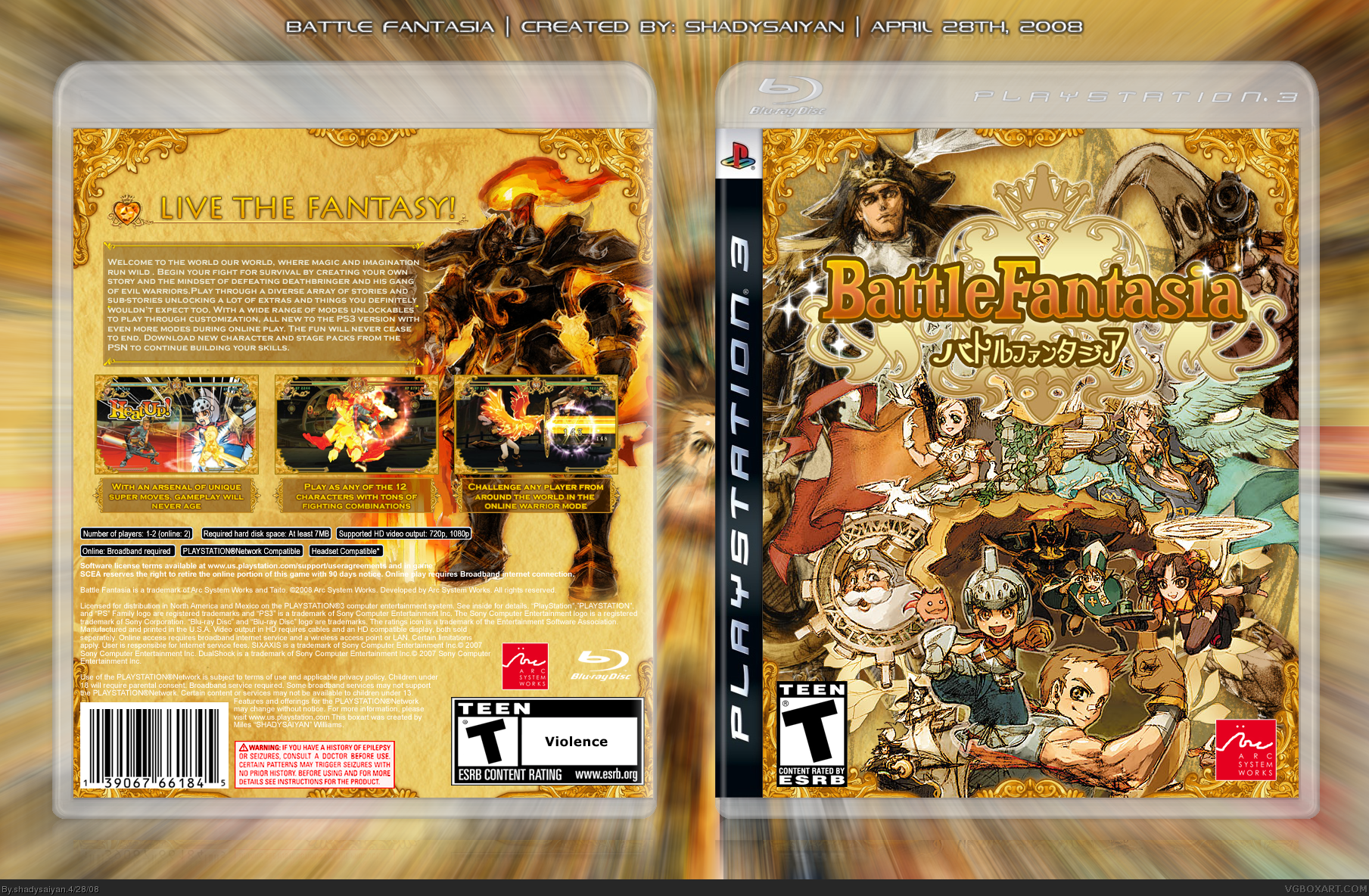 Battle Fantasia box cover