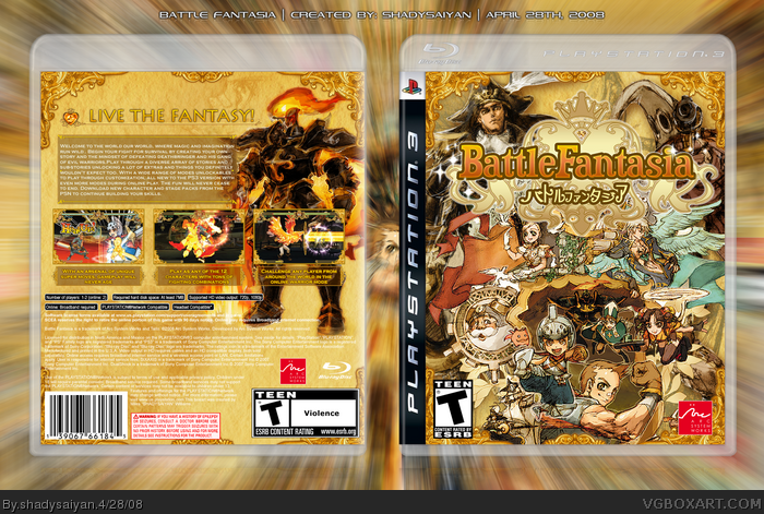 dilemma Mince representative Battle Fantasia PlayStation 3 Box Art Cover by shadysaiyan