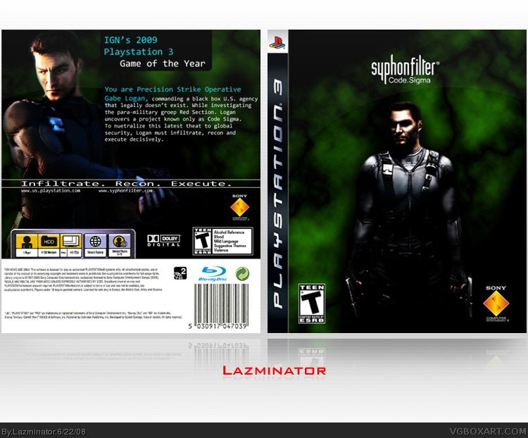 Syphon Filter Code.Sigma box cover