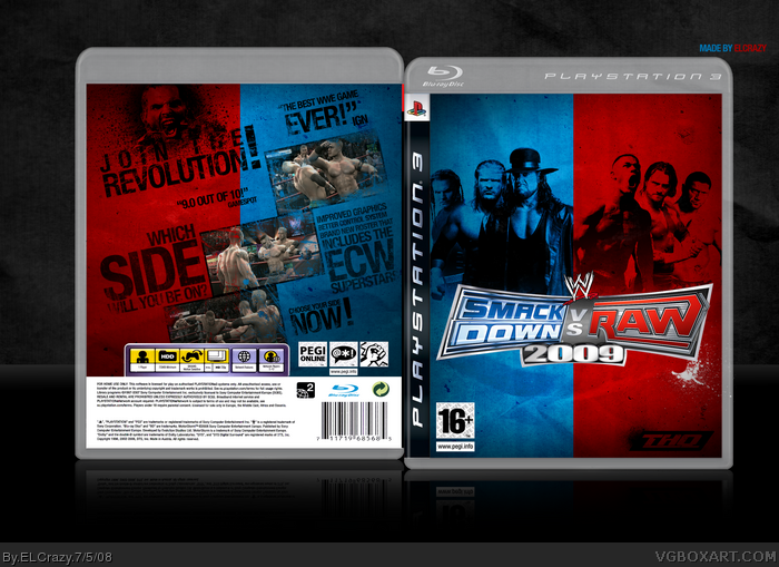 WWE SmackDown! vs RAW 2008 box art cover