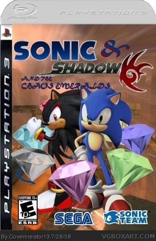 Sonic and Shadow and the Chaos Emeralds box art cover