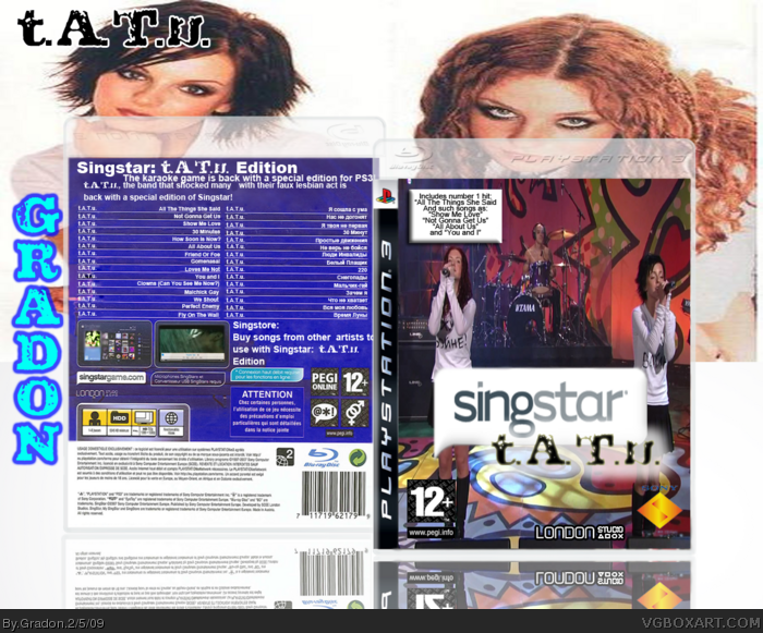 Singstar: t.A.T.u. box art cover