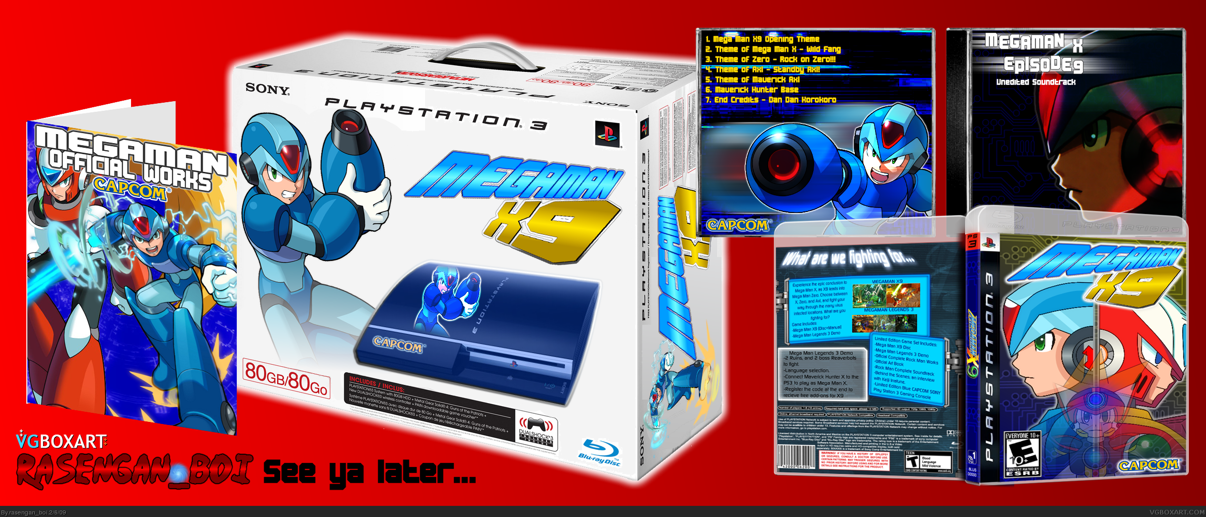 Mega Man X9 PS3 Bundle PlayStation Box Cover by
