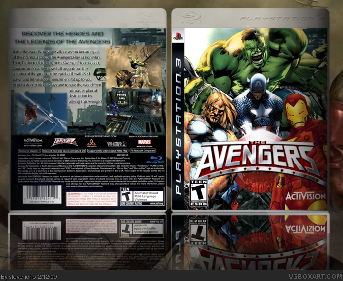 The Avengers PlayStation 3 Box Art Cover by stevencho