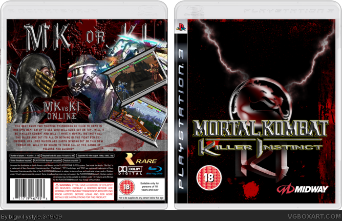 Mortal Kombat vs Killer Instinct box art cover