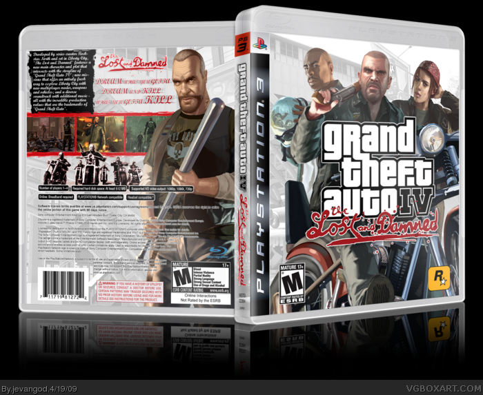 Grand Theft Auto IV: The Lost and Damned PlayStation 3 Box Art Cover ...