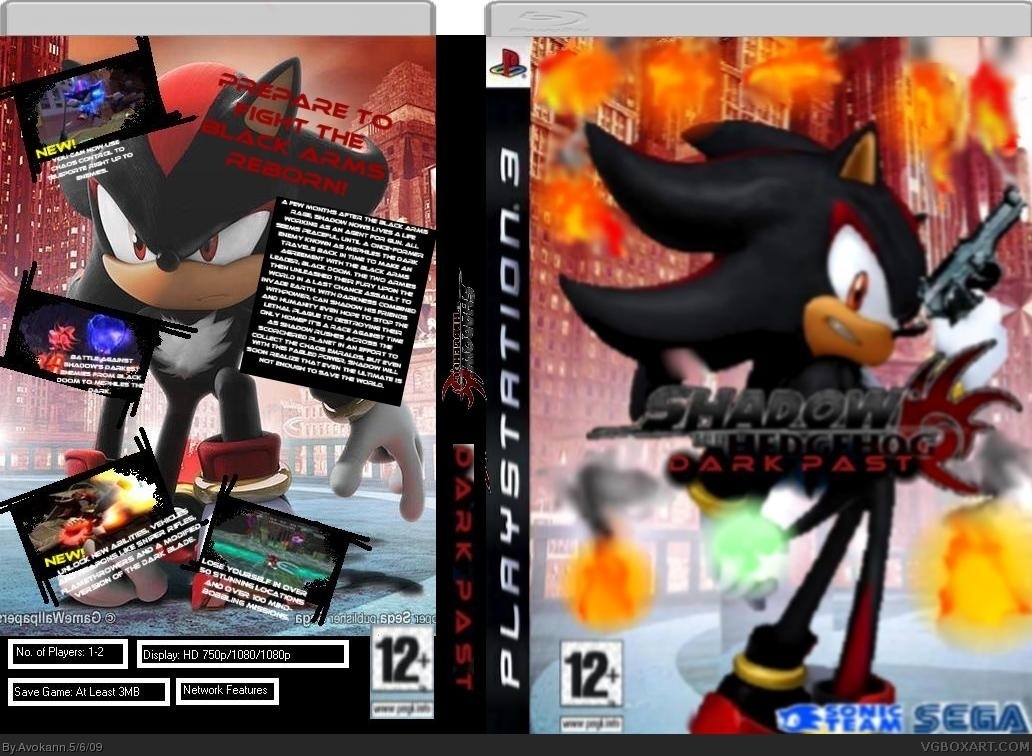 Shadow the Hedghog: Dark Past box cover