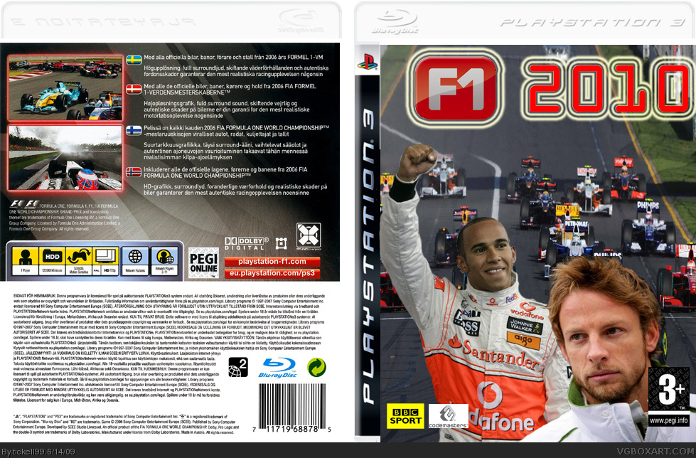 Formula 1 2010 box cover