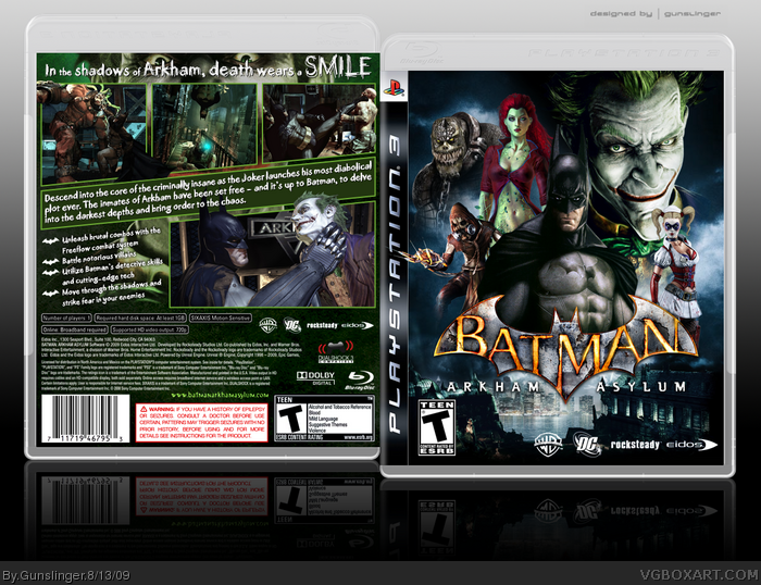 batman arkham asylum ps3 printable cover