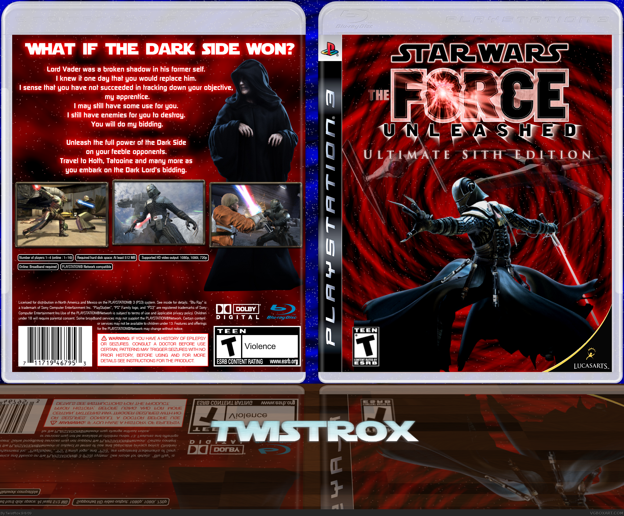 Idol rod Smoothly Star Wars: The Force Unleashed Sith Edition PlayStation 3 Box Art Cover by  TwistRox