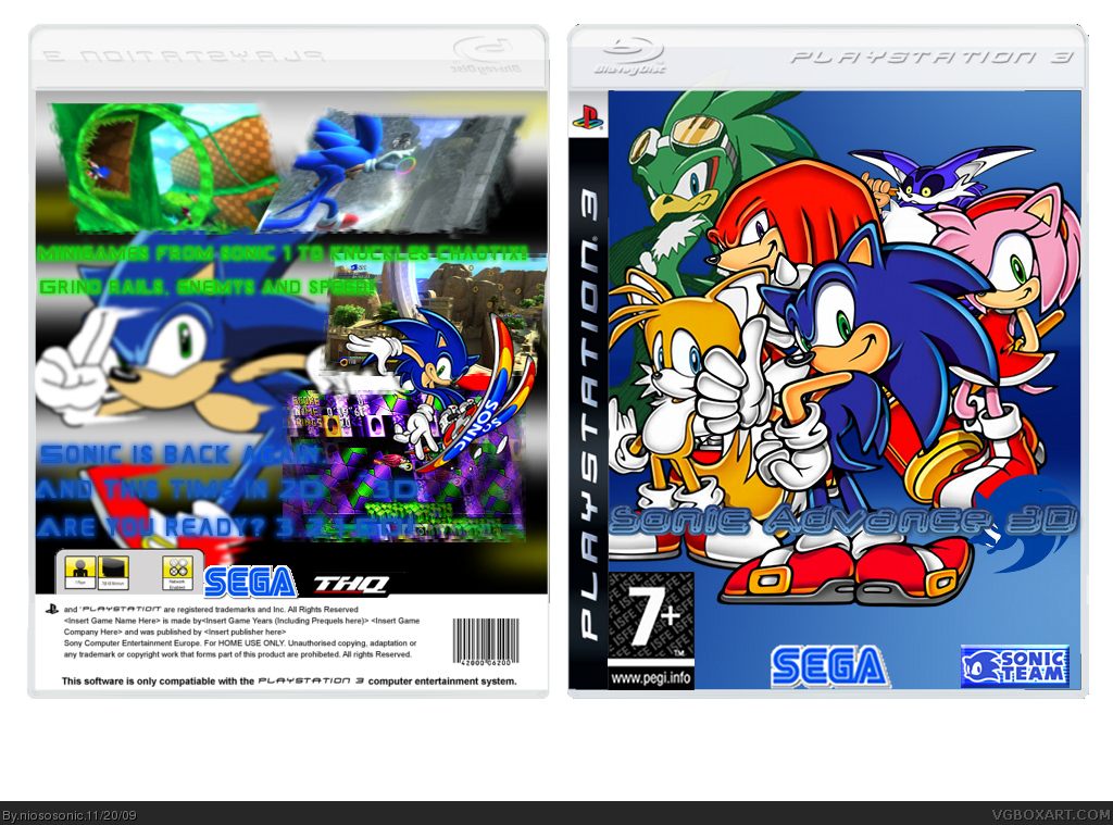 Sonic Advance 3D box cover