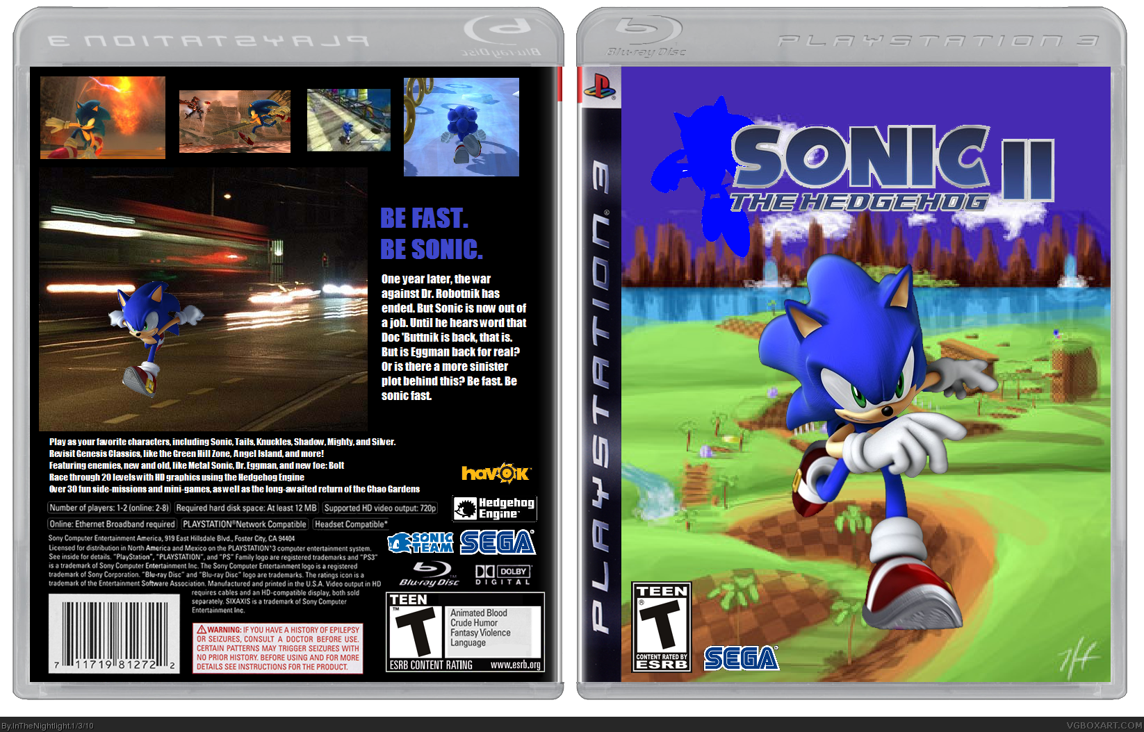 Sonic The Hedgehog II box cover