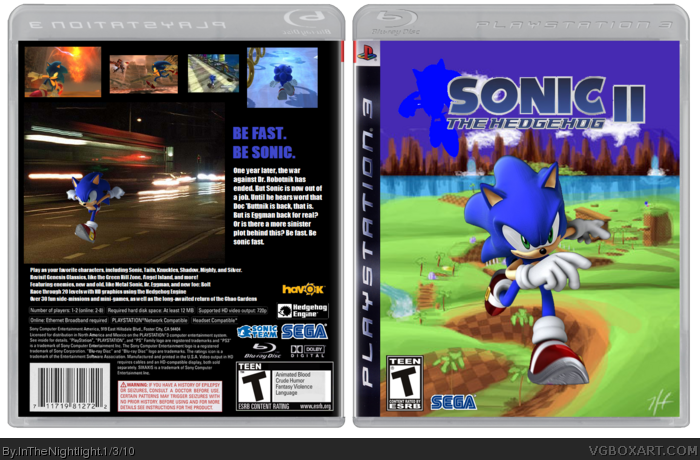 Sonic The Hedgehog II box art cover