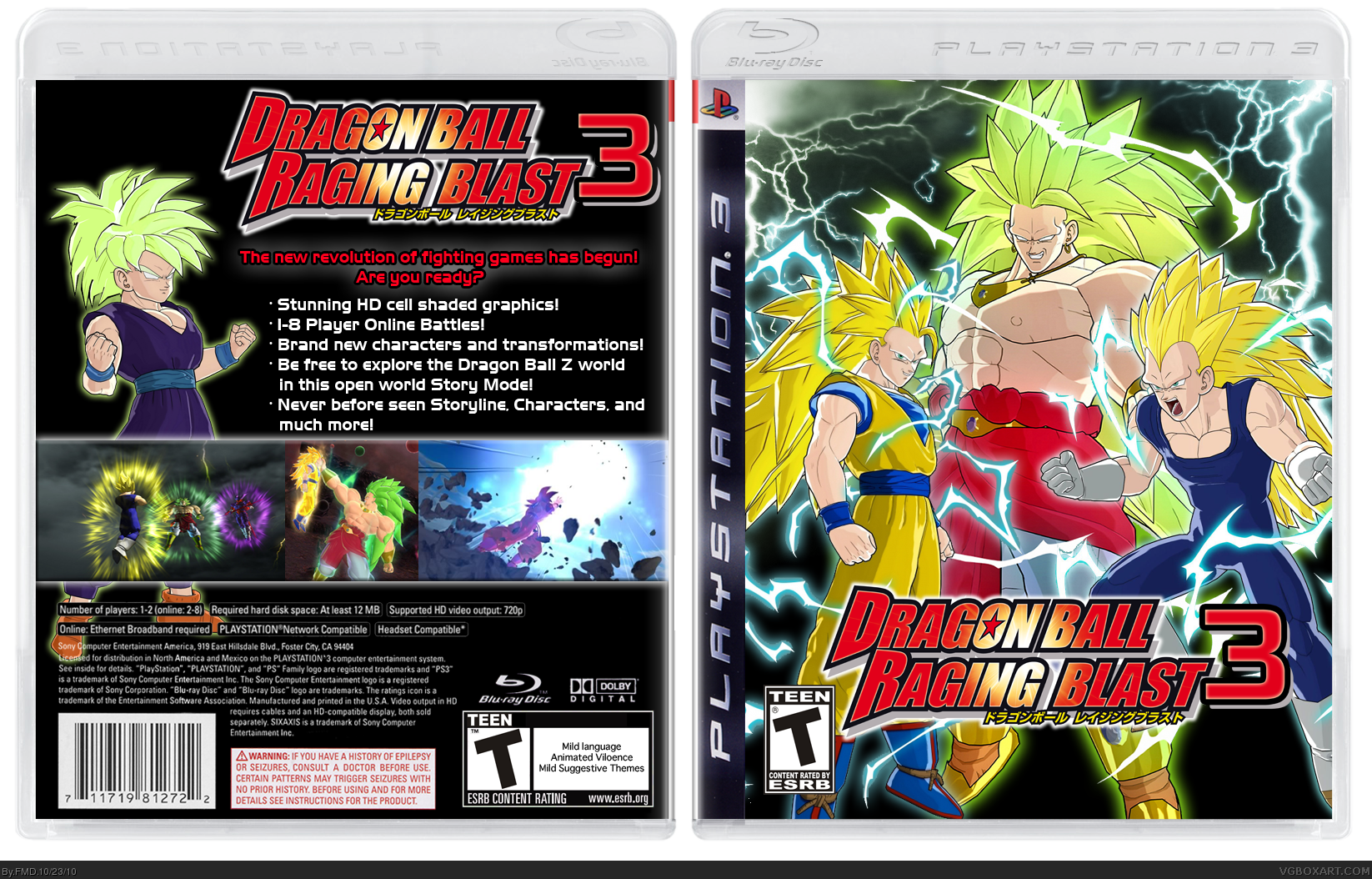 Dragon Ball Z: Raging Blast 3 box cover