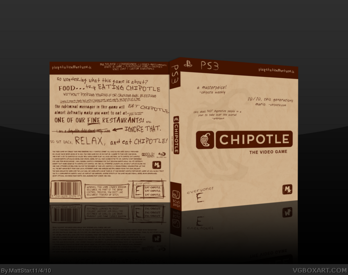 Chipotle: The Game box art cover