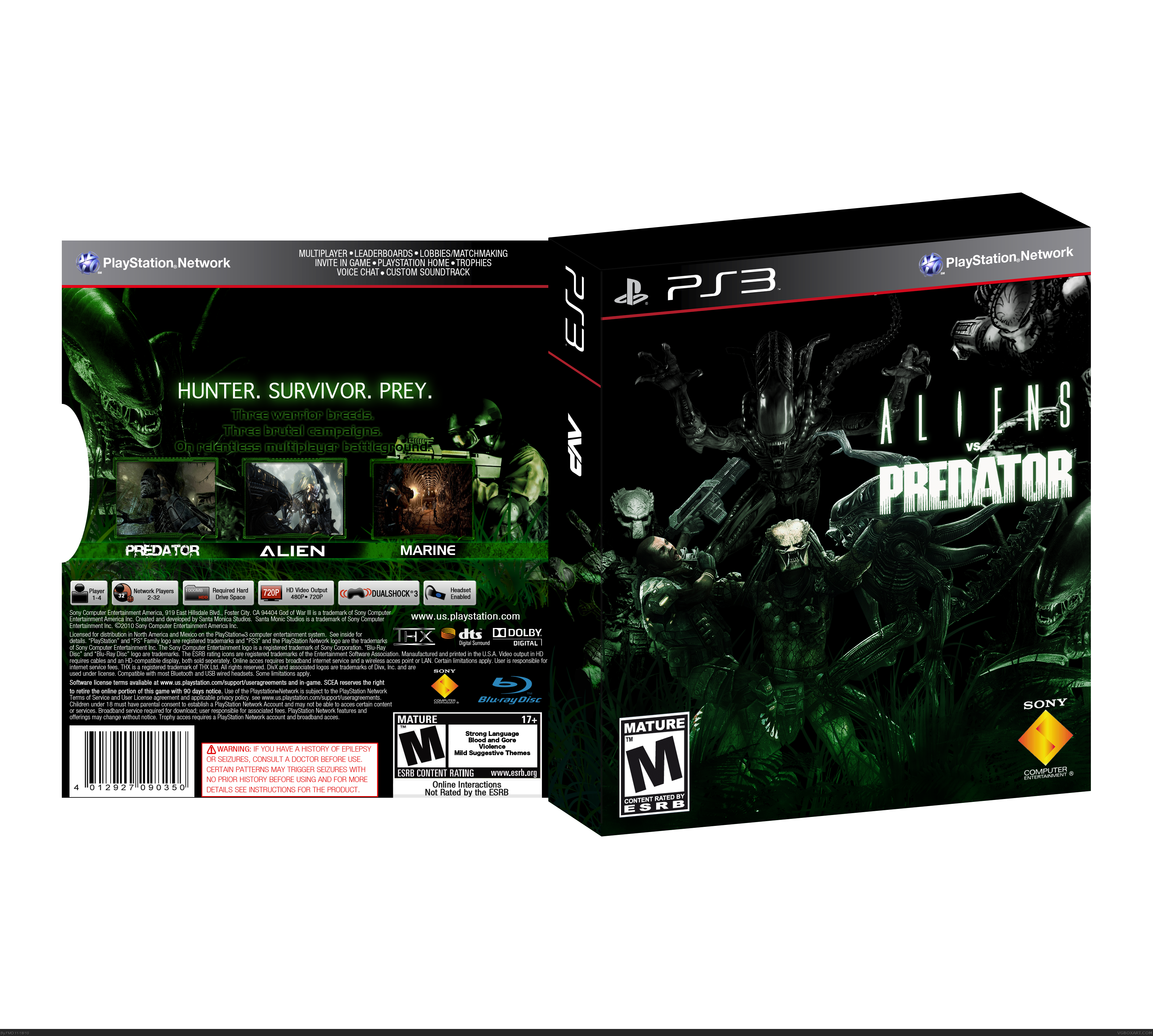Aliens vs Predator box cover