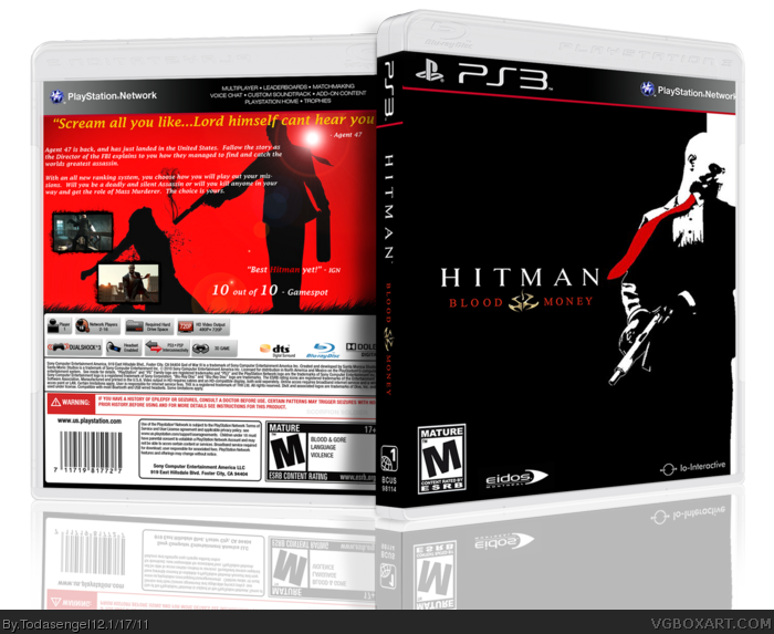 stakåndet Ønske hverdagskost Hitman: Blood Money PlayStation 3 Box Art Cover by Todasengel12