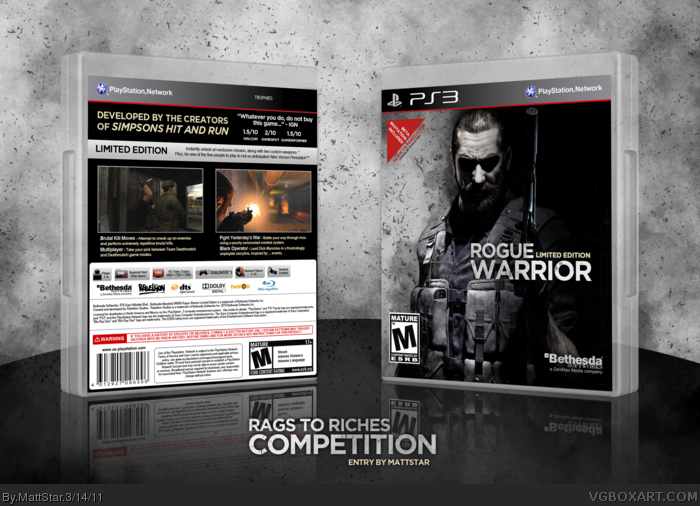 Rogue Warrior Limited Edition box art cover