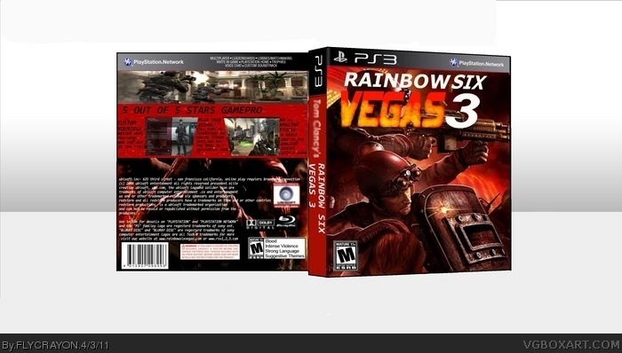 Tom Clancy's Rainbow Six Vegas 3 box art cover