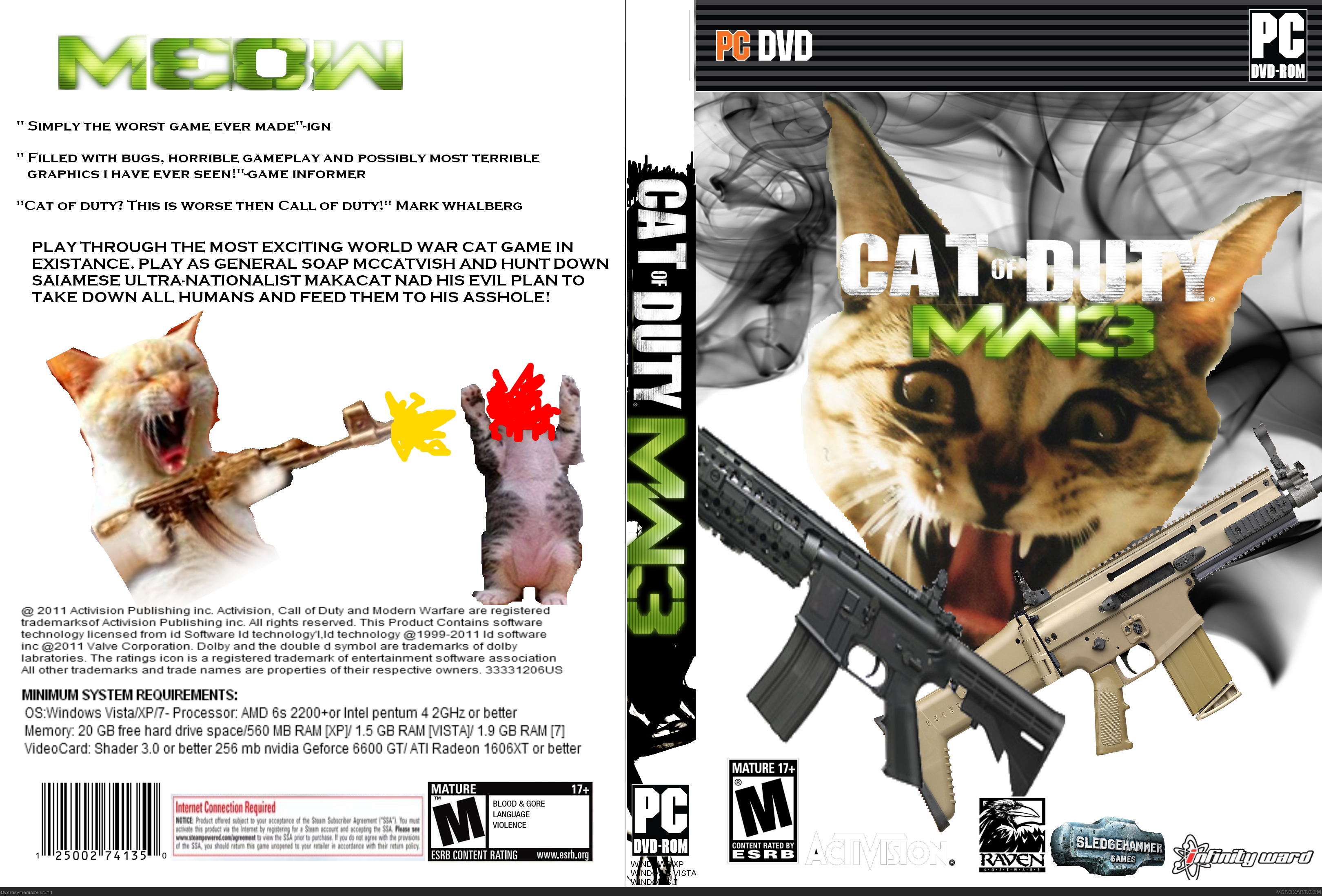 Cat of Duty MW3 box cover