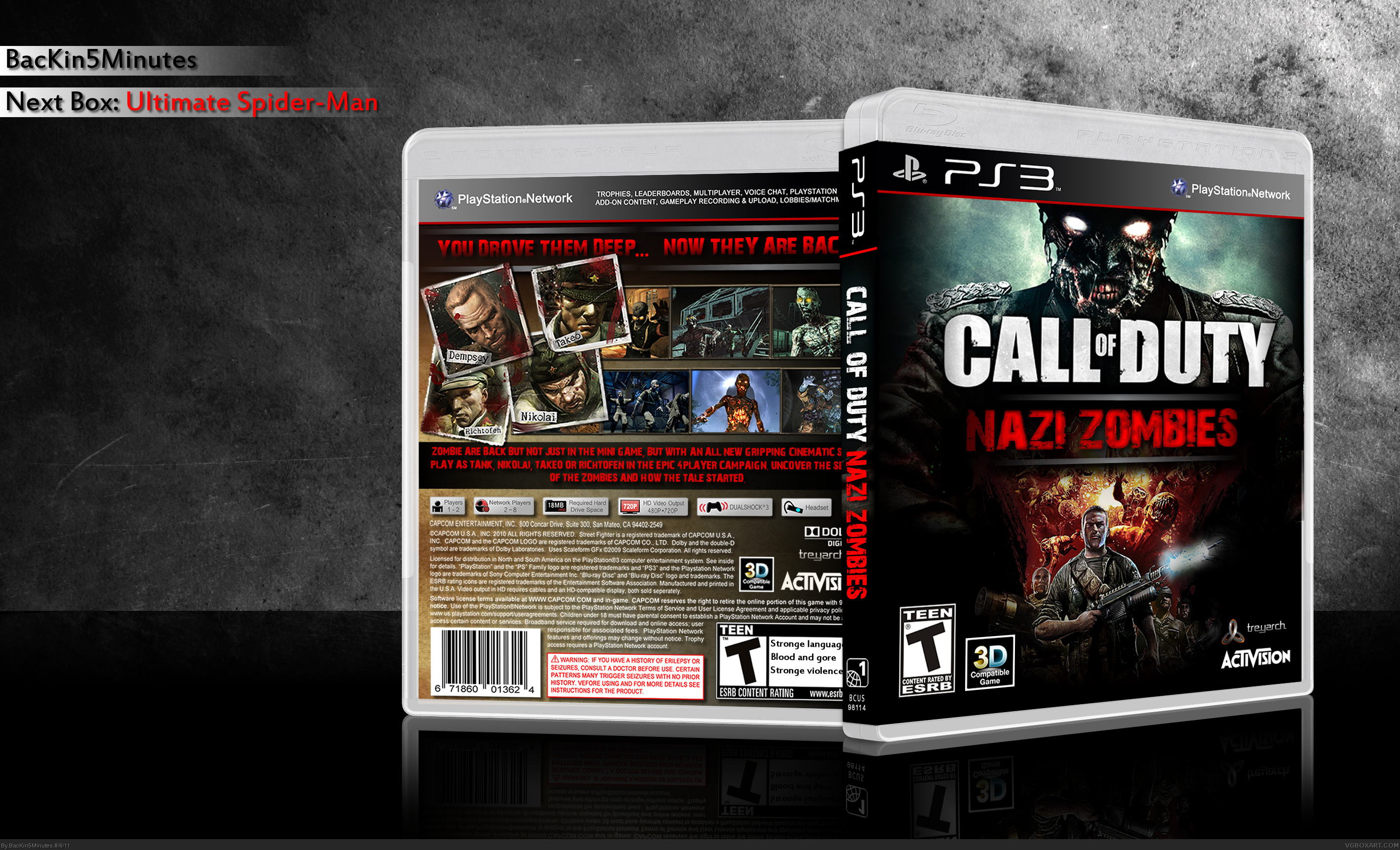 Call of Duty Nazi Zombies PlayStation 3 Box Art Cover by ...