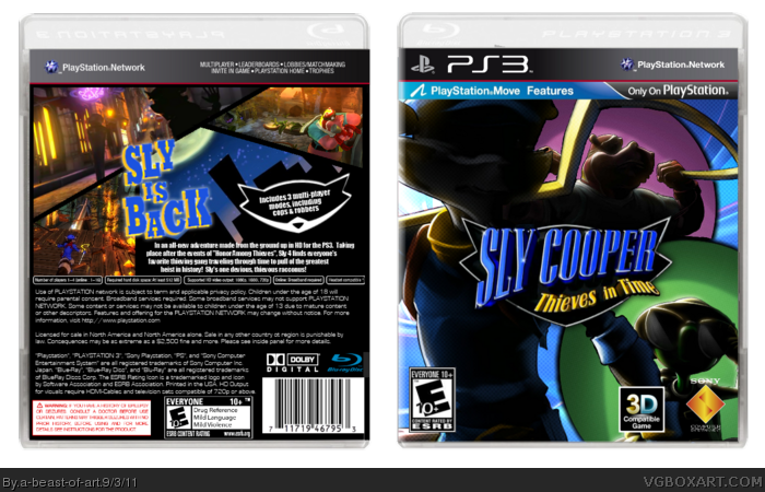 Sly 4 box art cover
