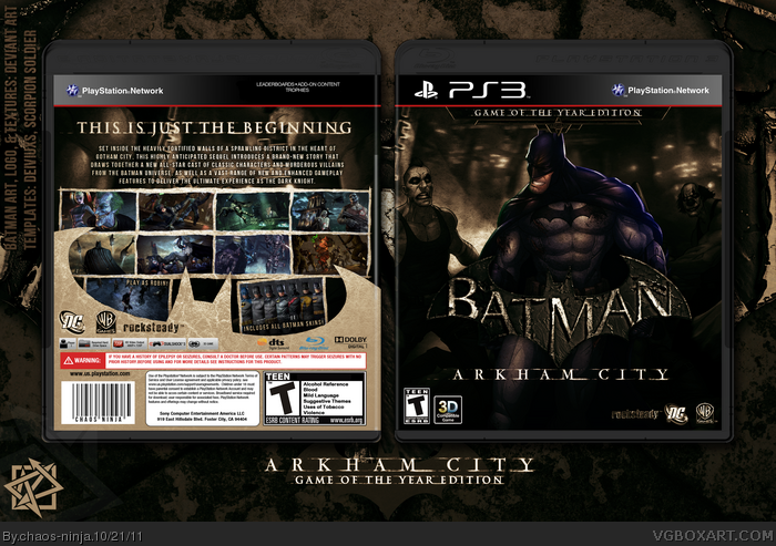 Batman Arkham City: Game of the Year Edition box art cover