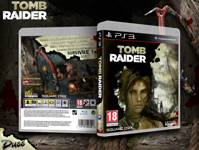 Tomb Raider Playstation 3 Box Art Cover By Duss