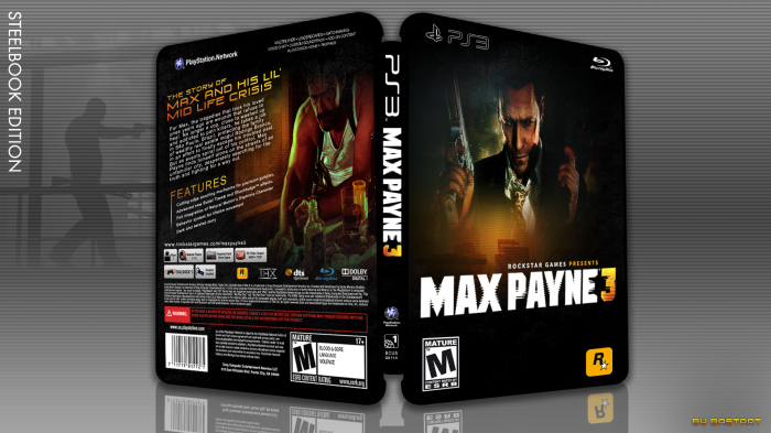 Max Payne 3 (steelbook edition) box art cover