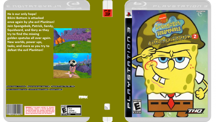 Spongebob Battle For Bikini Bottom 2 Playstation 3 Box Art Cover