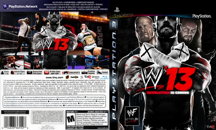 WWE 13 Box Art box art cover