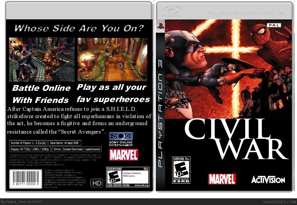 Marvel: Civil War box cover