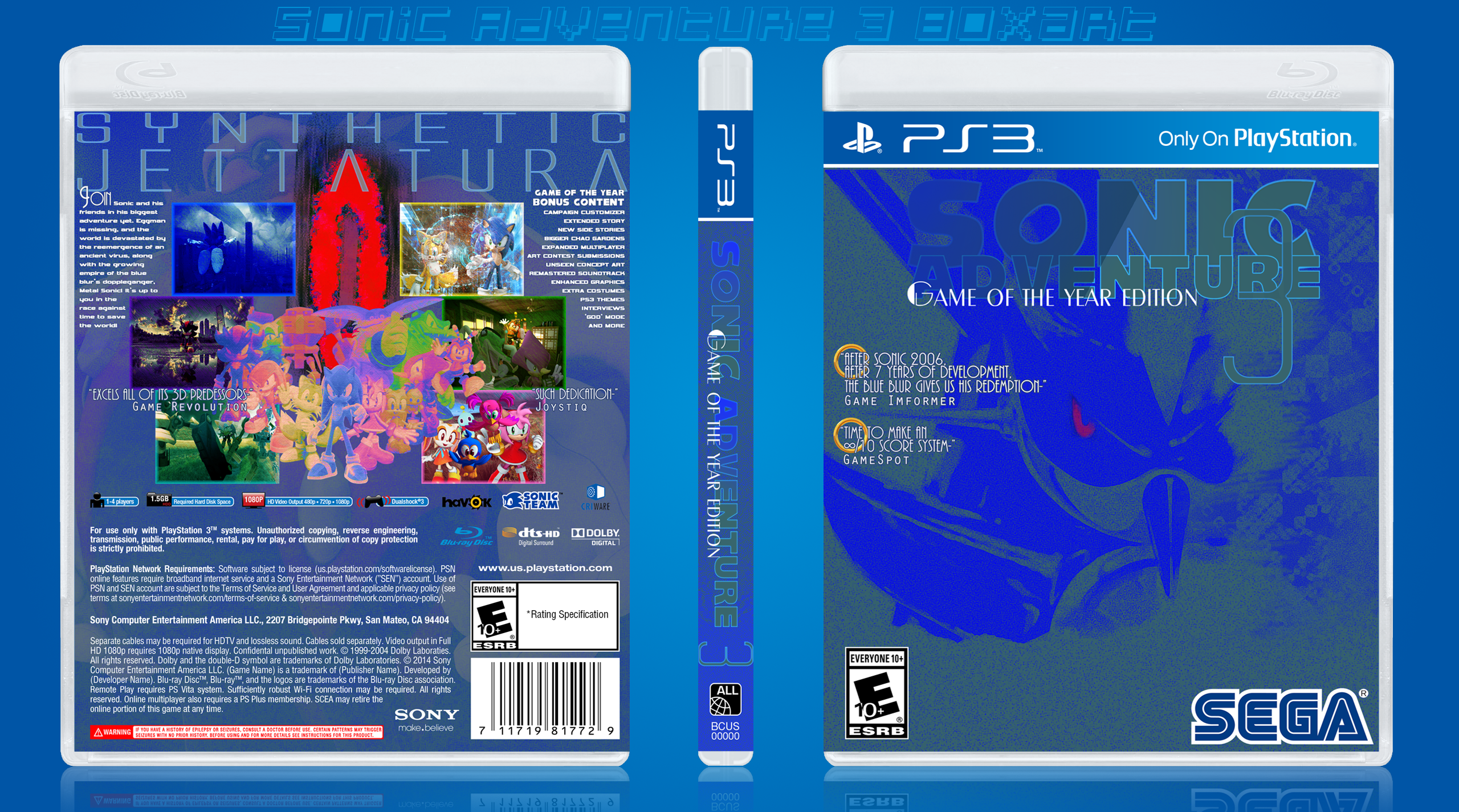 Sonic Adventure 3: Game of the Year Edition box cover