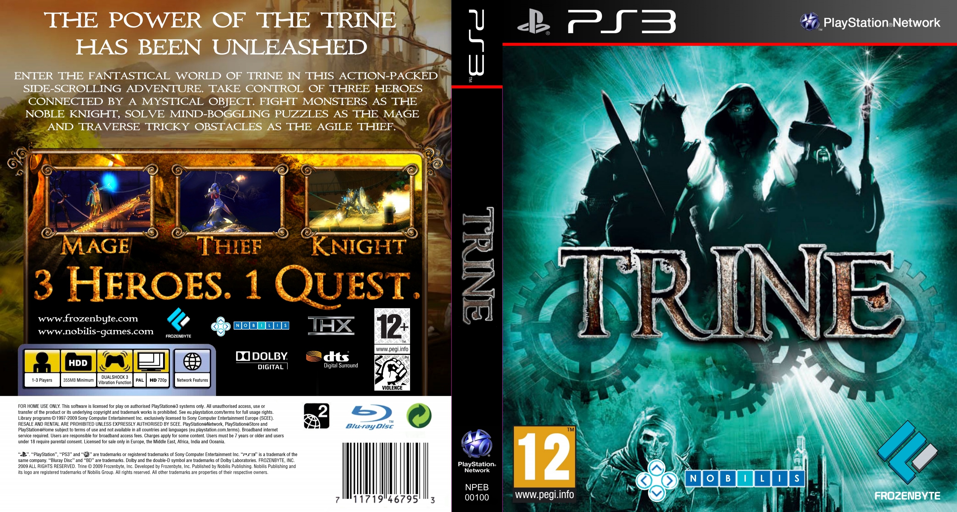 Trine (PS3) (PAL) box cover