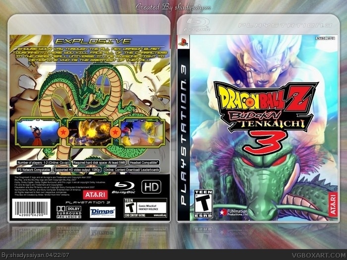 Dragon Ball Z Budokai Tenkaichi 3 PlayStation 3 Box Art