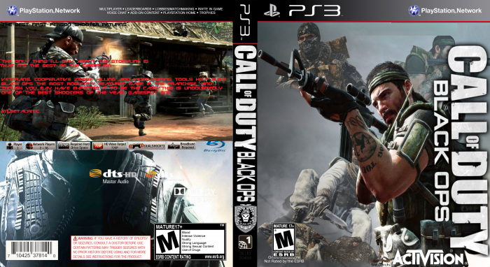 Call Of Duty : Black Ops box art cover