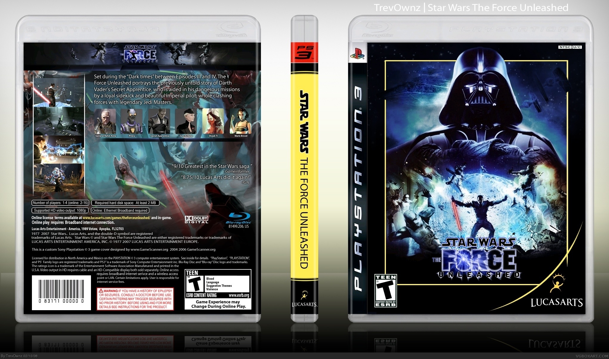Star Wars: The Force Unleashed box cover
