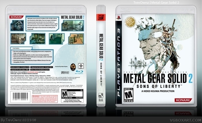 Metal Gear Solid 2: Substance box art cover