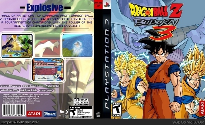 Dragon Ball Z Budokai 3 PlayStation 3 Box Art Cover by
