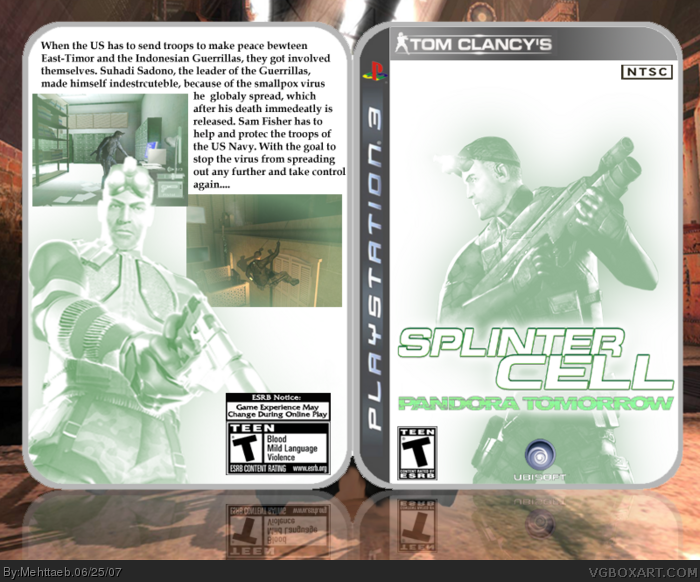 Tom Clancy's   Splinter Cell ::: Pandorra Tomorrow box art cover