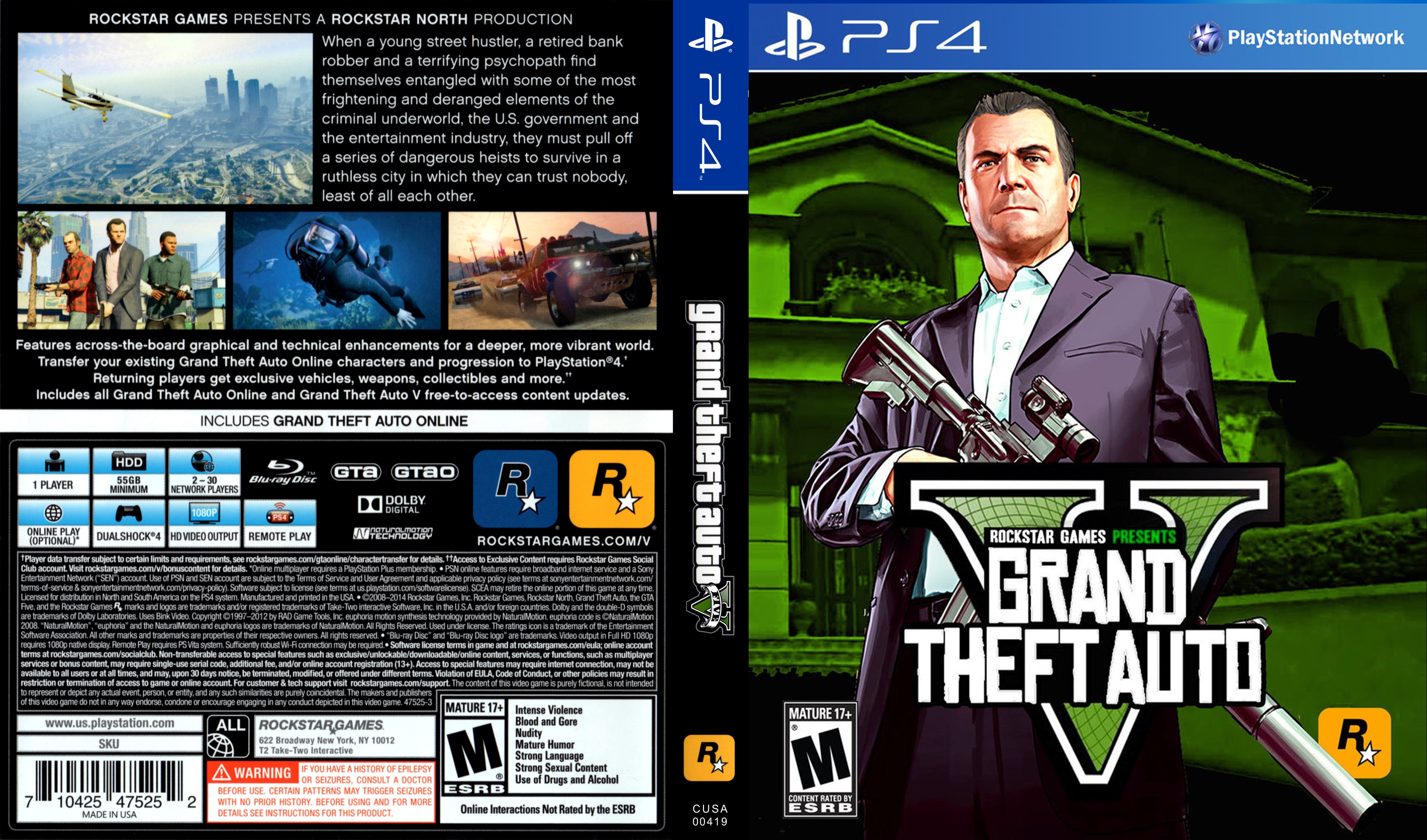 Grand Theft Auto : V box cover