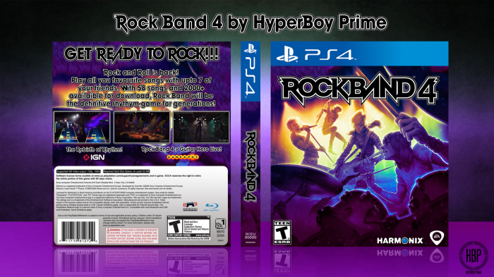 Rock Band 4 box art cover