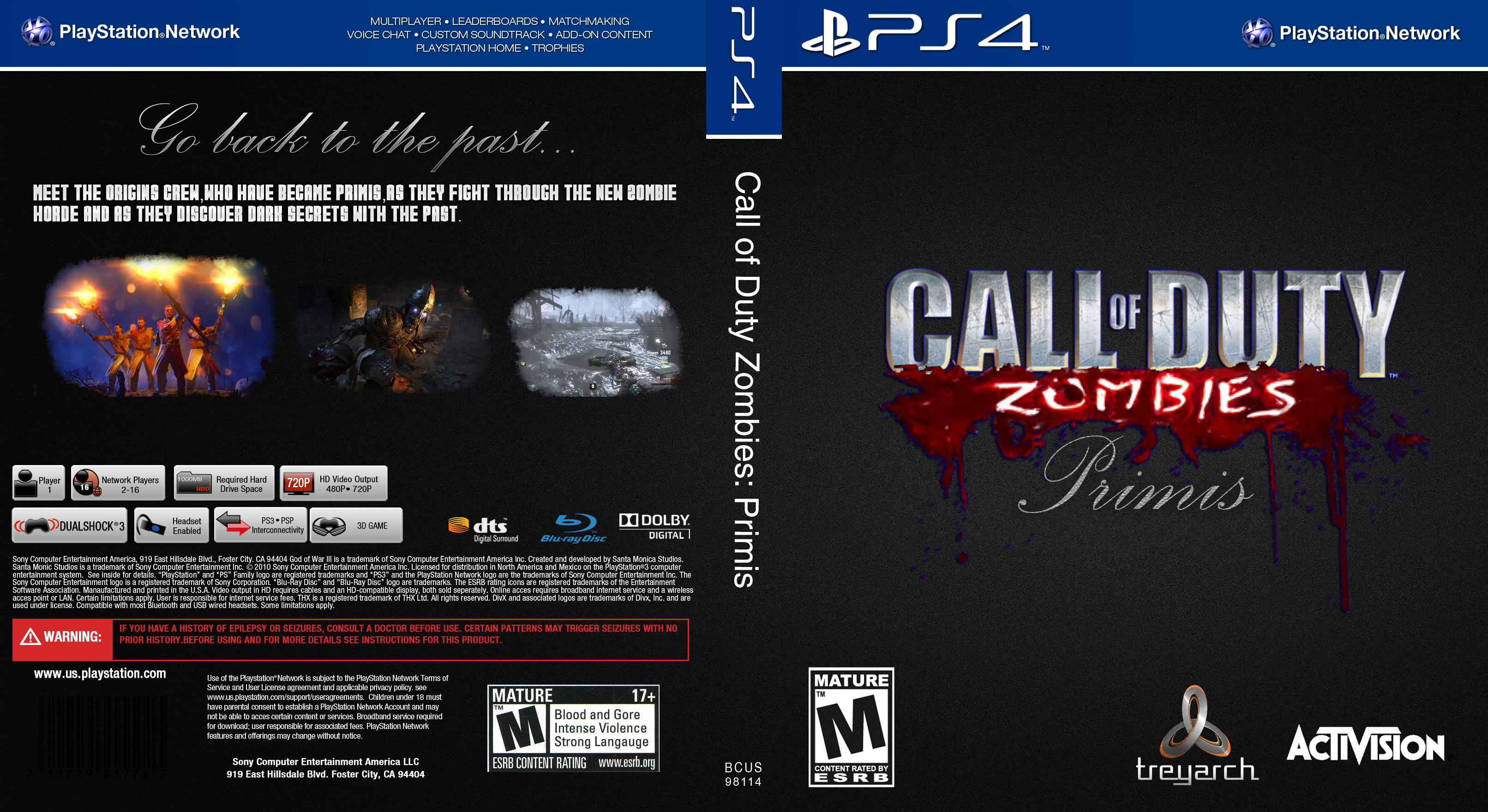 Call of Duty Zombies: Primis (PS4 Box art) box cover