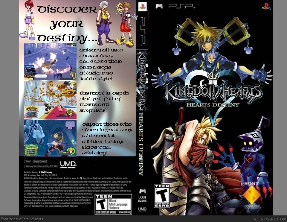 Kingdom Hearts Destiny Hearts box cover